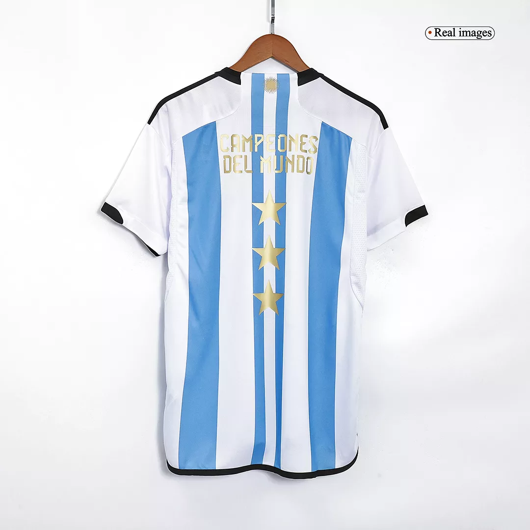 Tres Estrellas Camiseta de Futbol Local Argentina 2022 para Hombre - Version Replica Personalizada - camisetasfutbol