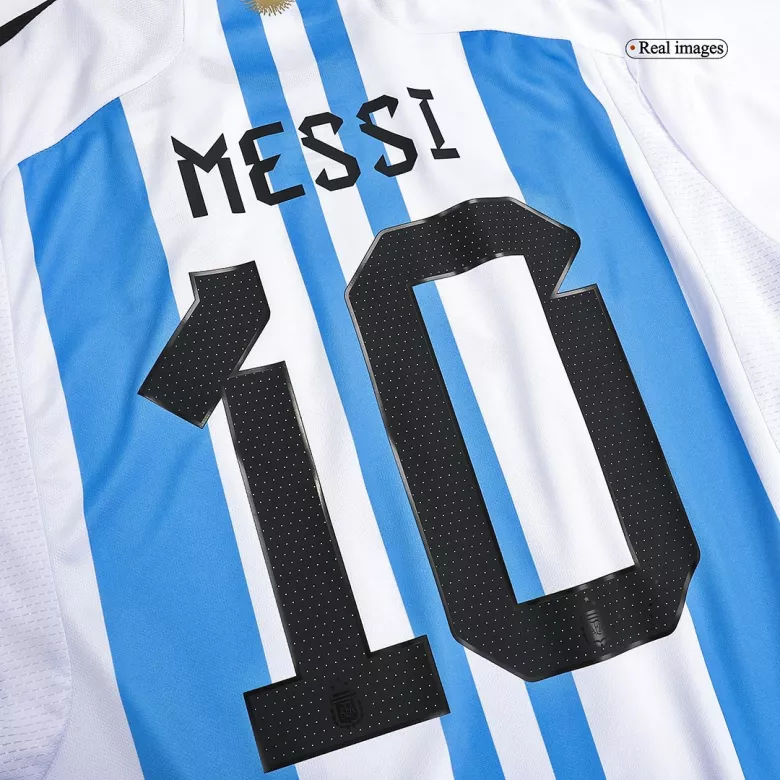 Camiseta Futbol Local de Hombre 2022 con Número de MESSI #10 Edición Campeón - camisetasfutbol
