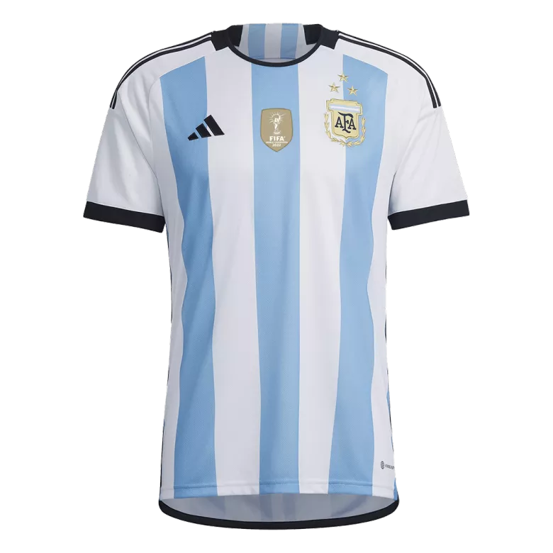 Tres Estrellas Conjunto Completo Argentina 2022 Primera Equipación Local Hombre (Camiseta + Pantalón Corto + Calcetines) - camisetasfutbol