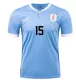 Camiseta Futbol Local Copa del Mundo de Hombre Uruguay 2022 con Número de F. VALVERDE #15 - camisetasfutbol