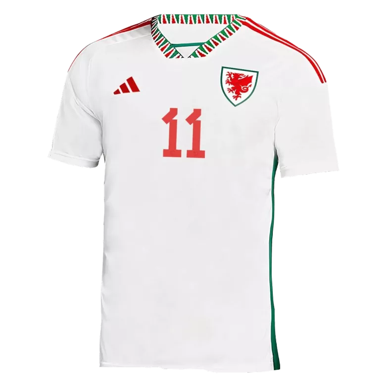 Camiseta Futbol Visitante Copa del Mundo de Hombre Gales 2022 con Número de BALE #11 - camisetasfutbol