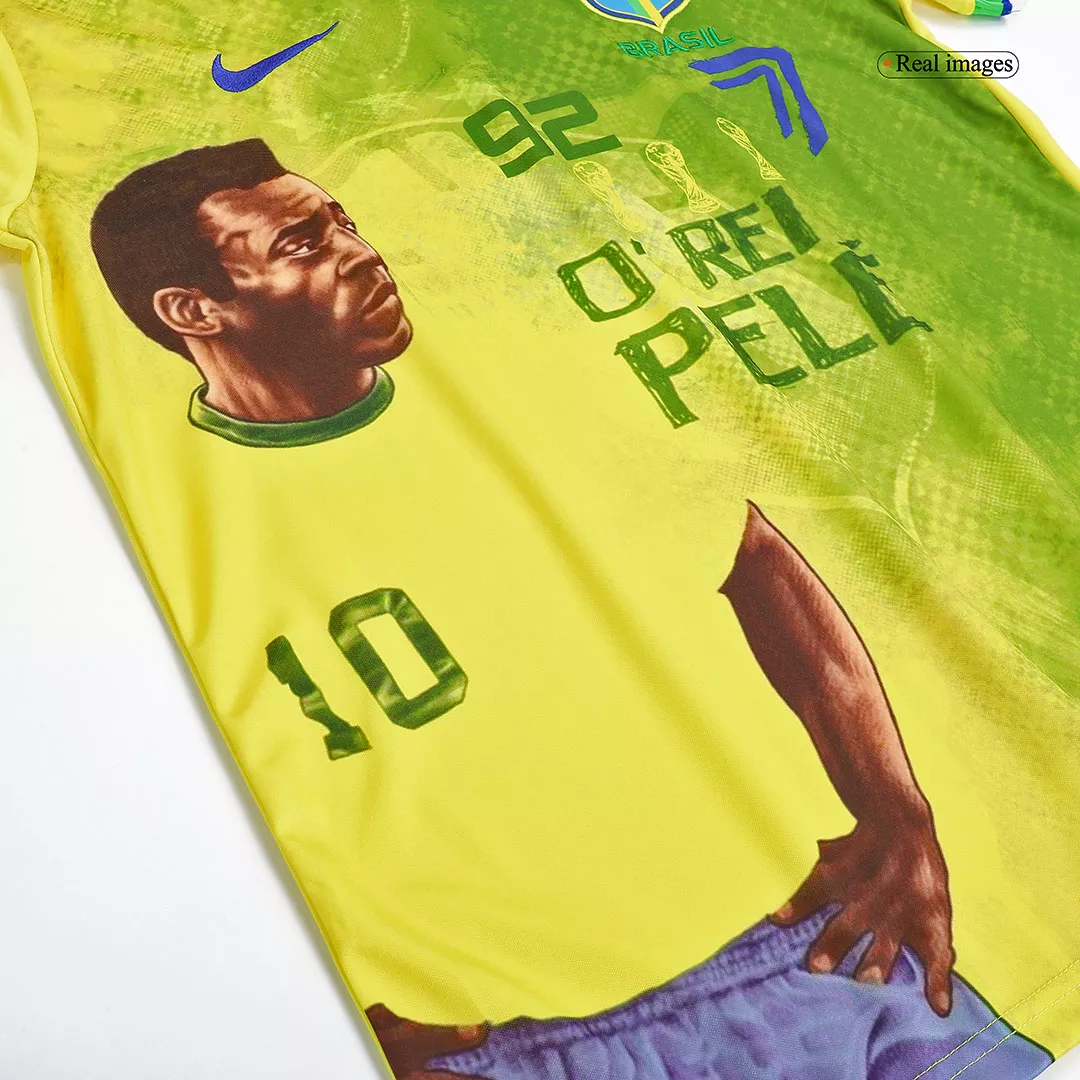 Camiseta de Futbol Local Brazil 2022 para Hombre - Version Replica PELÉ Personalizada - camisetasfutbol