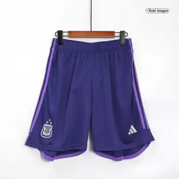 Pantalones cortos de fútbol Visitante Argentina 2022 Copa del Mundo - para Hombre Edición Campeón - camisetasfutbol