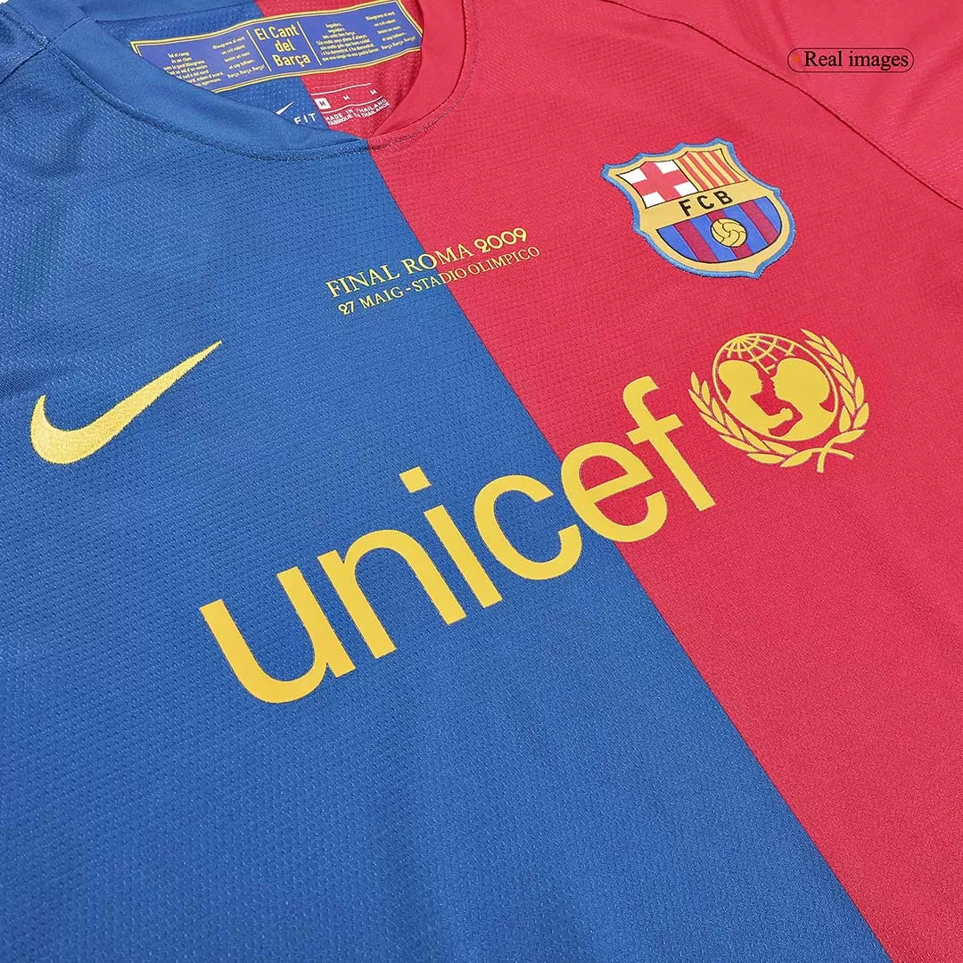 UCL Camiseta Retro 2008/09 Barcelona Primera Equipación Manga Larga ...