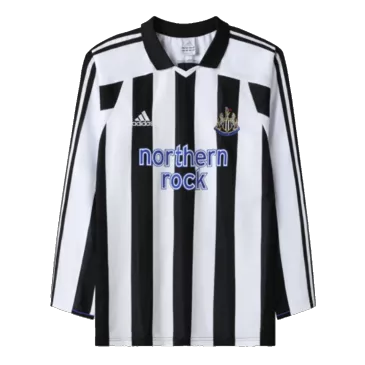 Camiseta Retro 2003/04 Newcastle United Primera Equipación Manga Larga Local Hombre Adidas - Versión Replica - camisetasfutbol