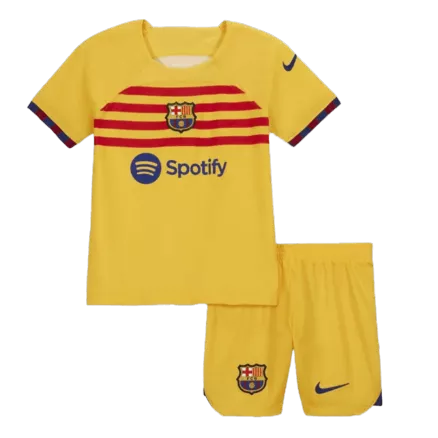 Miniconjunto Barcelona 2022/23 Cuarta Equipación Niño (Camiseta + Pantalón Corto) Nike - camisetasfutbol