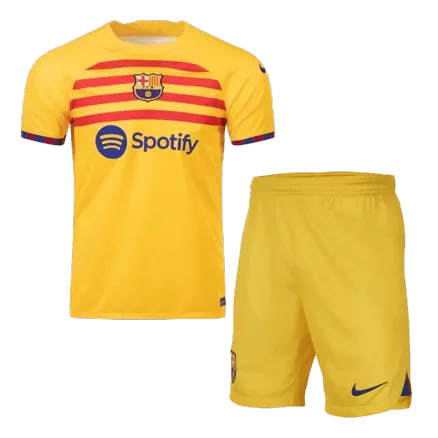 Conjunto Barcelona 2022/23 Cuarta Equipación Hombre (Camiseta + Pantalón Corto) - camisetasfutbol