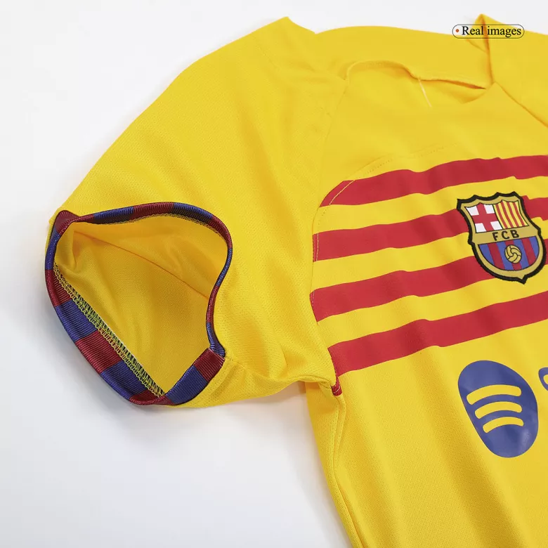 Miniconjunto Barcelona 2022/23 Cuarta Equipación Niño (Camiseta + Pantalón Corto) - camisetasfutbol