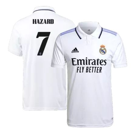 Camiseta de Futbol HAZARD #7 Local Real Madrid 2022/23 para Hombre - Personalizada - camisetasfutbol