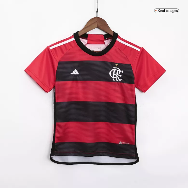 Miniconjunto CR Flamengo 2023/24 Primera Equipación Local Niño (Camiseta + Pantalón Corto) - camisetasfutbol
