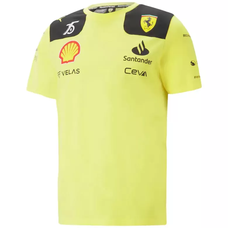 Camiseta de Scuderia Ferrari F1 Racing Team T-Shirt Yellow 2023 Hombre Amarillo - camisetasfutbol