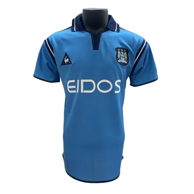 Camiseta Retro 2001/02 Manchester City Primera Equipación Local Hombre - Versión Hincha - camisetasfutbol