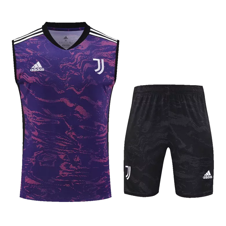 Conjunto Entrenamiento Juventus 2022/23 Hombre (Camiseta Sin Mangas + Pantalón Corto) - camisetasfutbol
