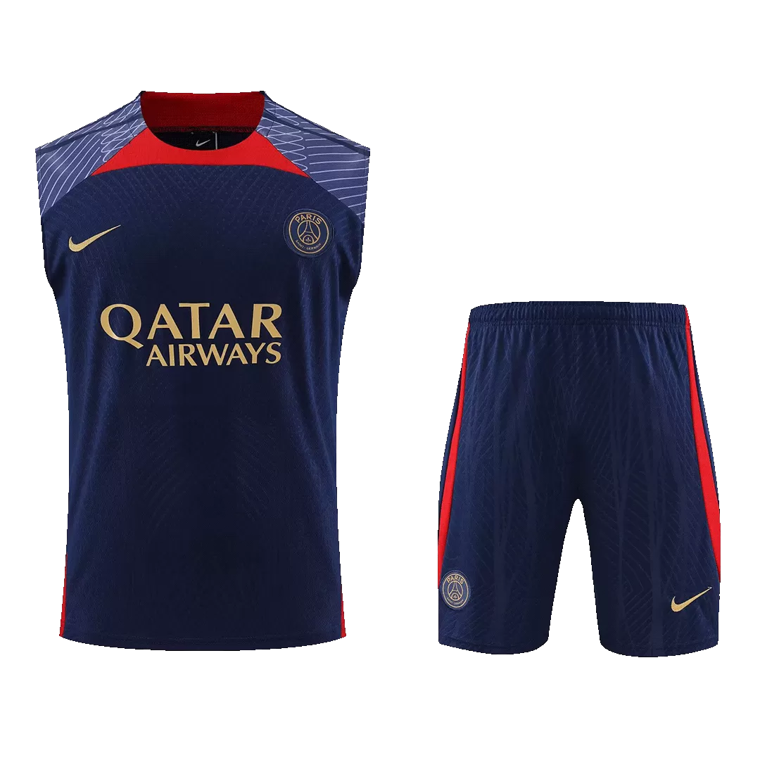 Conjunto Entrenamiento PSG 2023/24 Hombre (Camiseta Sin Mangas Pantalón Corto) Nike |
