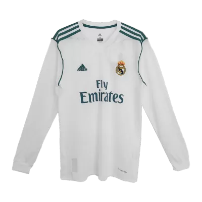 Camiseta Retro 2017/18 Real Madrid Primera Equipación Manga Larga Local Hombre - Versión Hincha - camisetasfutbol