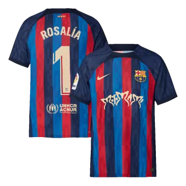 Camiseta Auténtica Manga Corta ROSALÍA #1 Barcelona 2022/23 Edición Limitada Motomami Hombre - Versión Jugador - camisetasfutbol