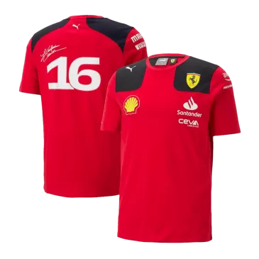 Camiseta de Scuderia Ferrari F1 Racing Team Charles Leclerc #16 T-Shirt 2023 Hombre - camisetasfutbol
