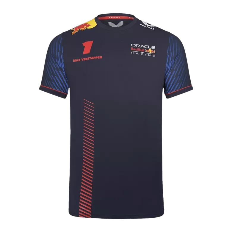 Camiseta de Oracle Red Bull F1 Racing Team Max Verstappen Driver T-Shirt 2023 Hombre Rojo - camisetasfutbol