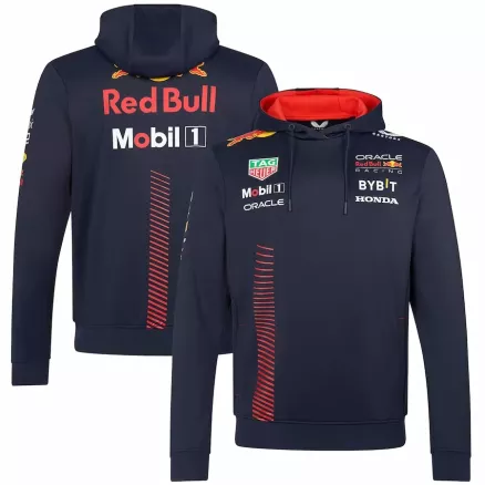 Chaqueta con Capucha de Oracle Red Bull F1 Racing Team Hoodie 2023 Hombre Rojo - camisetasfutbol