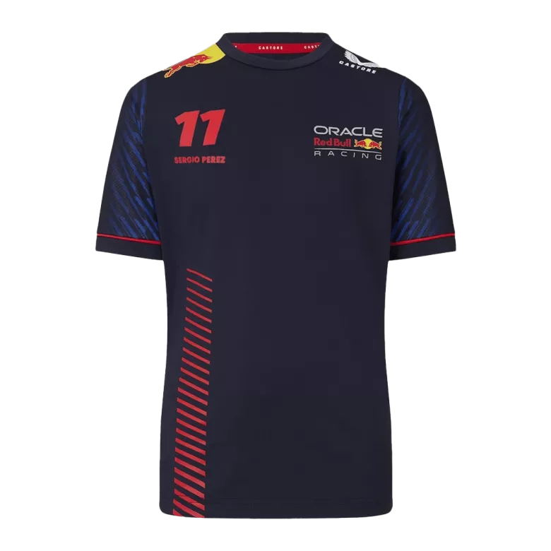 Camiseta de Oracle Red Bull F1 Racing Team Sergio Perez Driver T-Shirt 2023 Hombre Rojo - camisetasfutbol