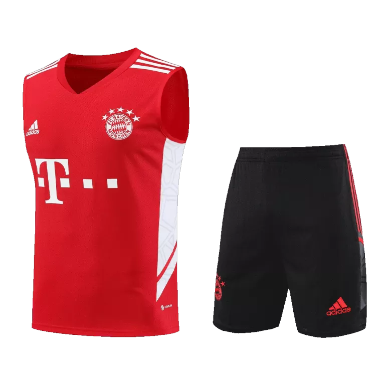 Conjunto Entrenamiento Bayern Munich 2023/24 Hombre (Camiseta Sin Mangas + Pantalón Corto) - camisetasfutbol