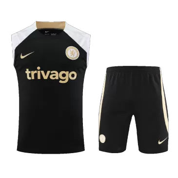 Conjunto Entrenamiento Chelsea 2023/24 Hombre Adidas (Camiseta Sin Mangas + Pantalón Corto) Adidas - camisetasfutbol