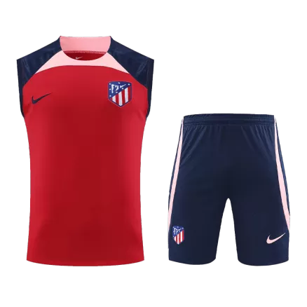 Conjunto Entrenamiento Atlético de Madrid 2023/24 Hombre (Camiseta Sin Mangas + Pantalón Corto) - camisetasfutbol