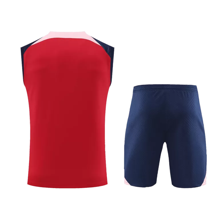 Conjunto Entrenamiento Atlético de Madrid 2023/24 Hombre (Camiseta Sin Mangas + Pantalón Corto) - camisetasfutbol