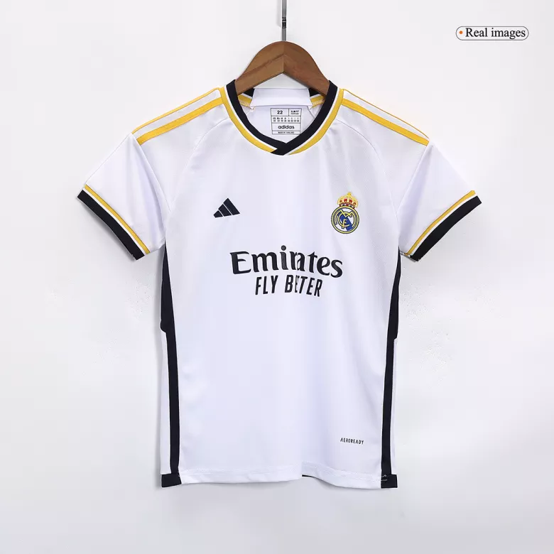 Miniconjunto Real Madrid 2023/24 Primera Equipación Local Niño (Camiseta + Pantalón Corto) - camisetasfutbol