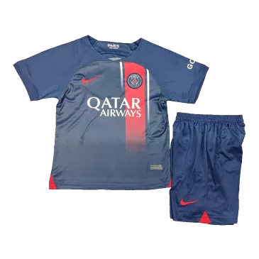 Miniconjunto PSG 2023/24 Primera Equipación Local Niño (Camiseta + Pantalón Corto) Nike - camisetasfutbol