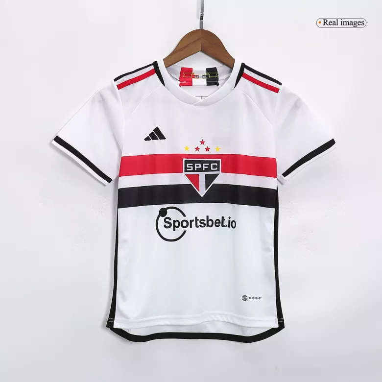 Miniconjunto Sao Paulo FC 2023/24 Primera Equipación Local Niño (Camiseta + Pantalón Corto) - camisetasfutbol