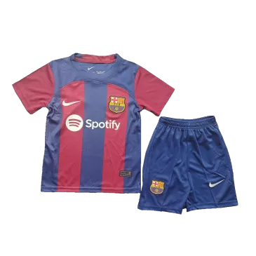 Miniconjunto Barcelona 2023/24 Primera Equipación Local Niño (Camiseta + Pantalón Corto) Nike - camisetasfutbol