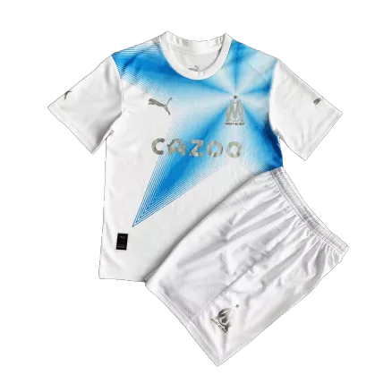 Miniconjunto Marseille 2022/23 Cuarta Equipación Niño (Camiseta + Pantalón Corto) Puma - camisetasfutbol