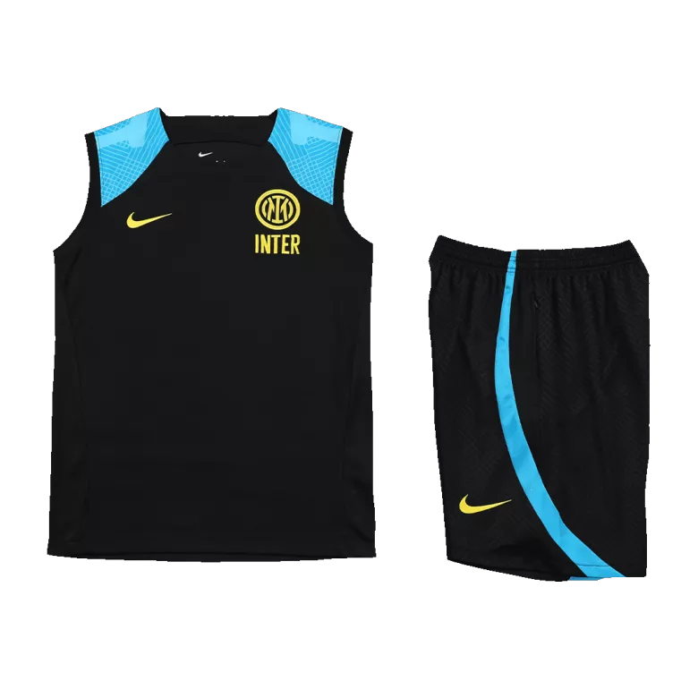 Conjunto Entrenamiento Inter de Milán 2023/24 Hombre (Camiseta Sin Mangas + Pantalón Corto) - camisetasfutbol