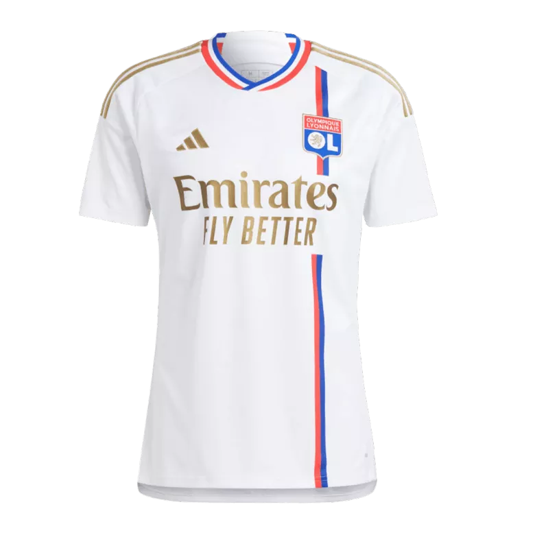 Camiseta Auténtica Olympique Lyonnais 2023/24 Primera Equipación Local Hombre - Versión Jugador - camisetasfutbol