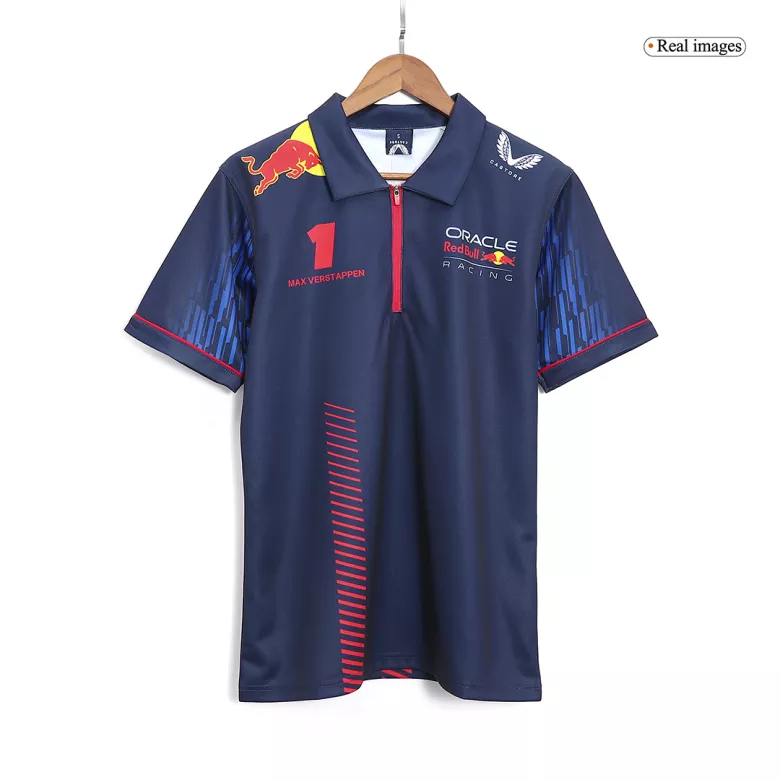 Camiseta Tipo Polo de Oracle Red Bull F1 Racing Team Max Verstappen Polo 2023 - Black Hombre - camisetasfutbol