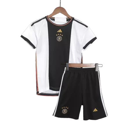 Miniconjunto Alemania 2022 Primera Equipación Copa del Mundo Local Niño (Camiseta + Pantalón Corto) - camisetasfutbol