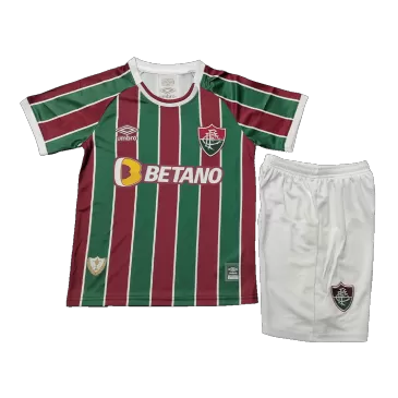 Miniconjunto Fluminense FC 2023/24 Segunda Equipación Visitante Niño (Camiseta + Pantalón Corto) Umbro - camisetasfutbol