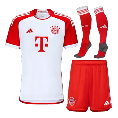 Miniconjunto Completo Bayern Munich 2023/24 Primera Equipación Local Niño (Camiseta + Pantalón Corto + Calcetines) - camisetasfutbol