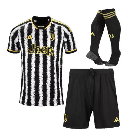 Conjunto Completo Juventus 2023/24 Primera Equipación Local Hombre (Camiseta + Pantalón Corto + Calcetines) Adidas - camisetasfutbol