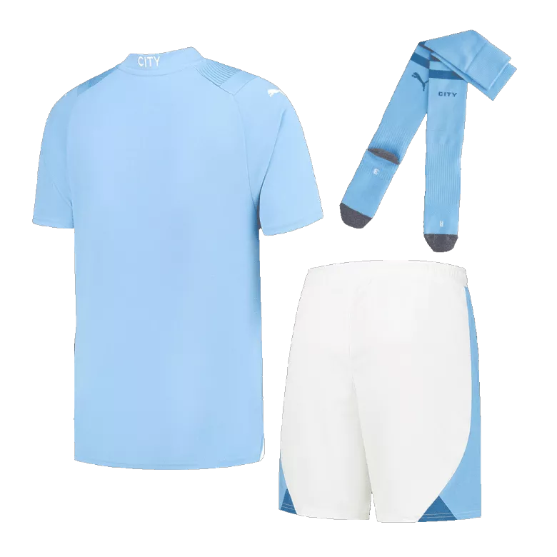 Conjunto Completo Manchester City 2023/24 Primera Equipación Local Hombre (Camiseta + Pantalón Corto + Calcetines) - camisetasfutbol