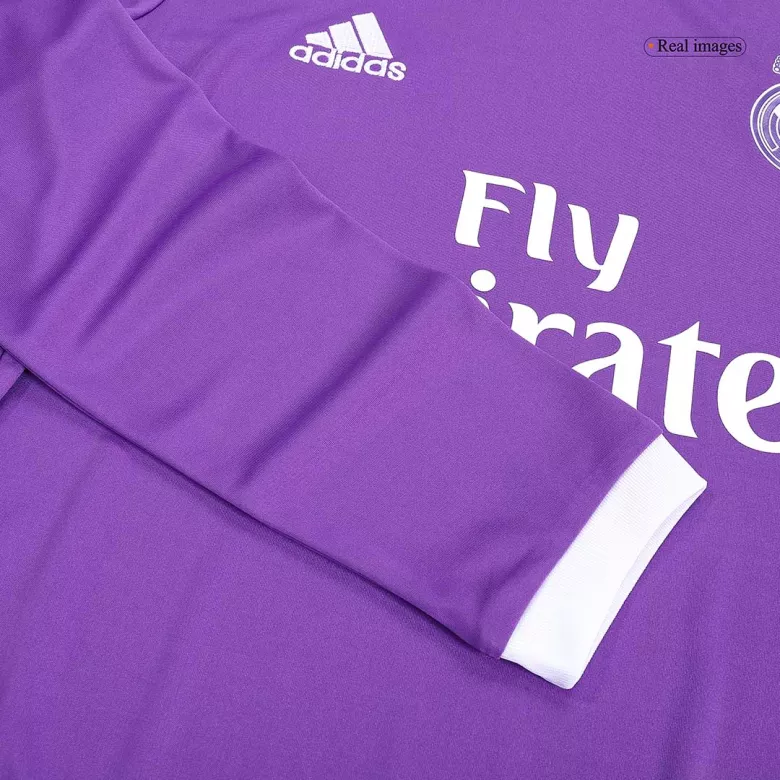 Camiseta Retro 2016/17 Real Madrid Segunda Equipación Visitante Manga Larga Hombre Adidas - Versión Replica - camisetasfutbol