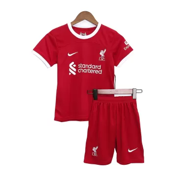 Miniconjunto Liverpool 2023/24 Primera Equipación Local Niño (Camiseta + Pantalón Corto) Nike - camisetasfutbol