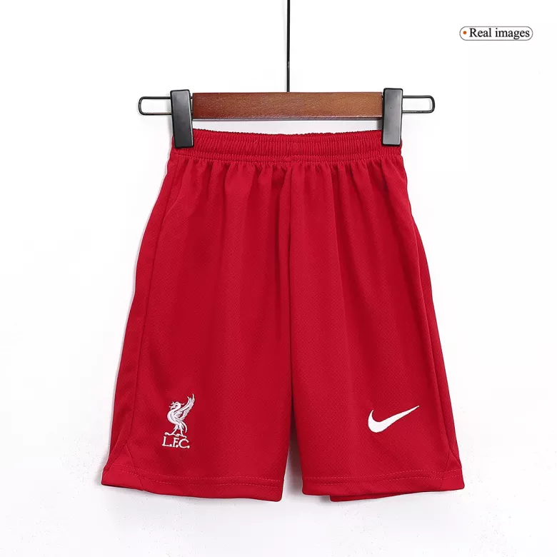 Miniconjunto Completo Liverpool 2023/24 Primera Equipación Local Niño (Camiseta + Pantalón Corto + Calcetines) - camisetasfutbol