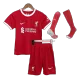 Miniconjunto Completo Liverpool 2023/24 Primera Equipación Local Niño (Camiseta + Pantalón Corto + Calcetines) Nike - camisetasfutbol