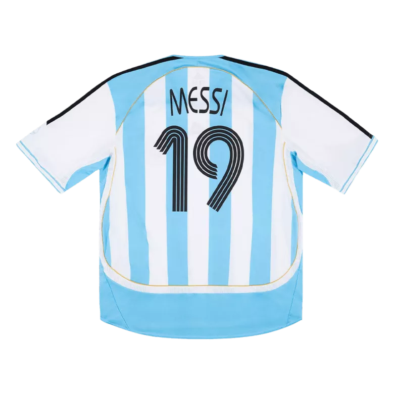 Camiseta Retro 2006 MESSI #19 Argentina Primera Equipación Copa del Mundo Local Hombre - Versión Hincha - camisetasfutbol