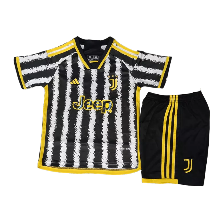 Miniconjunto Completo Juventus 2023/24 Primera Equipación Local Niño (Camiseta + Pantalón Corto + Calcetines) - camisetasfutbol
