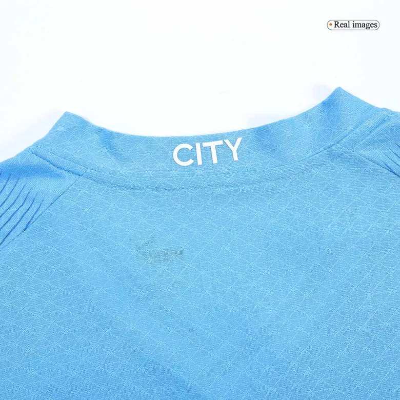 Camiseta Auténtica HAALAND #9 Manchester City 2023/24 Primera Equipación Local Hombre - Versión Jugador - camisetasfutbol