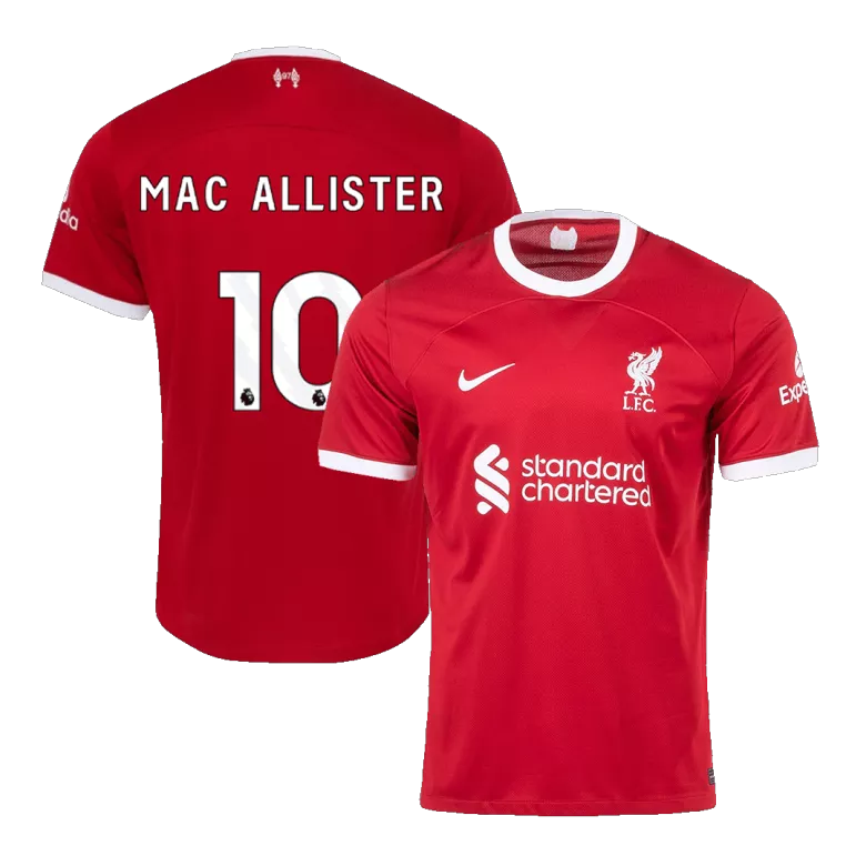 Camiseta MAC ALLISTER #10 Liverpool 2023/24 Primera Equipación Local Hombre - Versión Hincha - camisetasfutbol