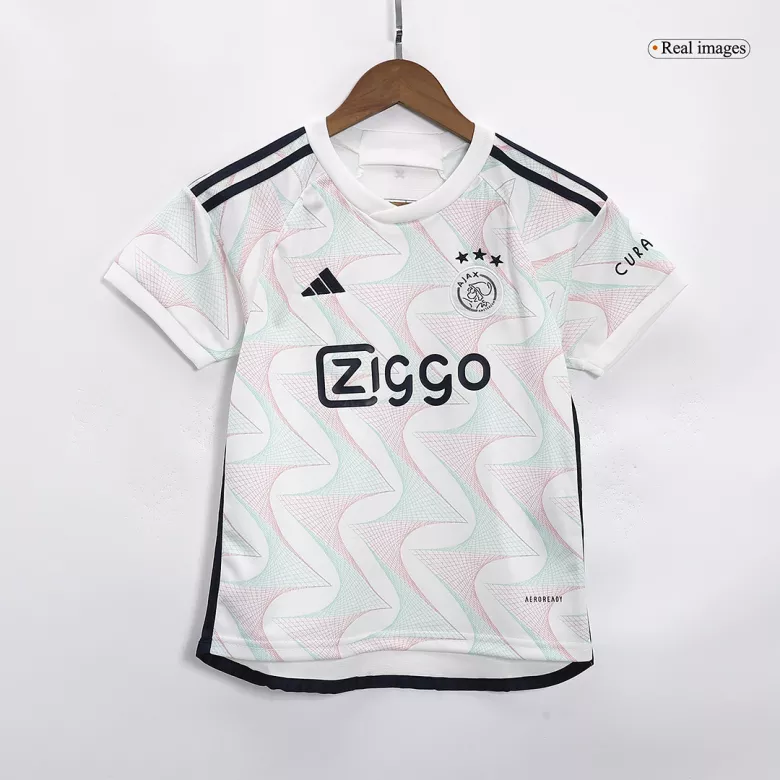 Miniconjunto Ajax 2023/24 Segunda Equipación Visitante Niño (Camiseta + Pantalón Corto) - camisetasfutbol